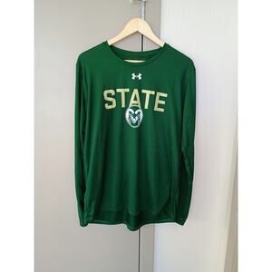 Colorado State University Rams logo under armour Green long sleeve mens large